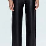 Pistola  Cassie Black Faux Leather High Rise Straight Leg Pants Women’s Size 27 Photo 0