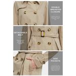 Orolay | Classic belted trench coat jacket Tan Size XL Photo 3