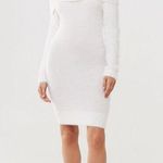 Iris Ivory Fuzzy Cozy Off The Shoulder Dress Photo 1