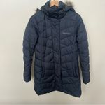 Marmot  Varma 700 Fill Down Quilted Hooded Parka Jacket Charcoal Gray Size Medium Photo 2