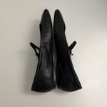 Dolce Vita Reyes Mary Jane Ballet Flats Leather Square Toe Buckle Black Silver Size 11 Photo 4