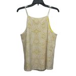 Anthropologie Cosette Top Size Large Yellow White Lace Crochet Sleeveless Boho Photo 2