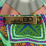 Laundry by Shelli Segal Laundry Shelli Segal Tankini Top‎ Womens M Pink Green Geometric Strappy Swimsuit Photo 9