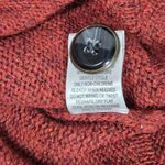 Fortune + Ivy Fortune‎ & Ivy Raiden Tab Metallic Button Detail Open Front Cardigan Rust S NIB Photo 4