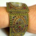 Heidi Daus “Once Upon A Time” Square Art Deco Watch Gold Photo 6