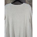 Escandelle Paris Sweater‎ Woman's S/M White Rainbow Thread Open Cardigan Photo 6
