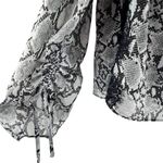 Miss Me Sweet Love Off Shoulder Long Sleeve Snake Skin Print Lace Top Small Photo 98