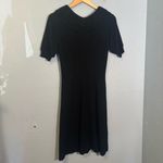 Rouje Paris Javier Sweater Mini Dress Black Size 4 Classic Minimalist Party Photo 8