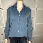 MOTT & BOW Chambray Button Down Shirt Size Small Blue Photo 1