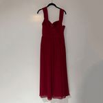 NEW Azazie Zapheira A-Line Ruched Chiffon Bridesmaid Wedding Dress Burgundy C Photo 2