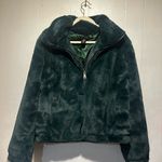 Urban Outfitters  emerald green teddy jacket size Large. Crazy soft! Photo 6