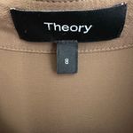 Theory Sarong Button Down Midi Shirt Dress Women's Brown Size 8 Photo 5