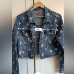 Judy Blue  Star Print Jean Jacket Size Large Fourth of July Photo 2