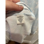 Earth Angels Nightgown Blue White Floral Sleeveless Cotton Knee‎ Length Large Photo 5