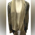 Staring At Stars  Beige Geometric Knit Open Front Cardigan | Women's S Photo 0