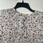 Caslon  White Pink Floral Top Shirt Size Small 3/4 Sleeve Photo 7