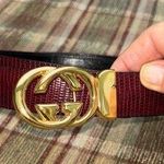 Gucci  vintage skin belt 36 gorgeous burgundy Photo 0