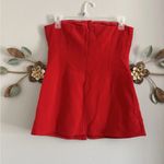 Showpo Womens Red Strapless Button Down Longline Vest Top Size 8 NWT Photo 3