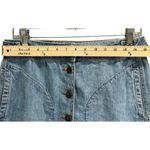 American Eagle Jean Skirt Womens 4 Blue Denim Super High Rise A-Line Button NEW Photo 7