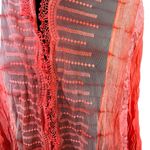 Anis. A Pink Orange Lace Eyelet Waterfall Kimono Cardigan Size Large Photo 2