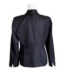 Kasper Blazer Black Monochromatic Long Sleeve Tailored Jacket Size 8 Petite Photo 4