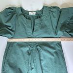Pomander Place Tuckernuck Pleated Mini Dress Medium Green V Photo 9