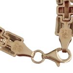 None 10K Two Tone Solid Gold Panther Link Bracelet 7" Long Photo 3