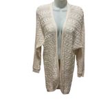 Ralph Lauren Lauren  LRL Black Label Ivory Cableknit Open Cardigan Sz L/XL Cozy Photo 1