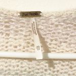 Free People  XS Cream Cashmere Silk Blend Open Front Puff Sleeve Cardigan Sweater Photo 2