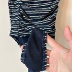 Nip Tuck Navy Sorrento Stripe Joanne Front Twist One Piece Swimsuit Size 4 Photo 3