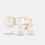 Christian Dior Dior D-STUDS RING Gold-Finish Metal and White Resin Pearls Photo 2