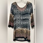 ECI  New York jeweled animal print dress size M Photo 2