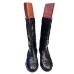 Cole Haan ‎ Womens Knee High Fashion Boots Black Brown Leather Riding Size 6.5M Photo 1