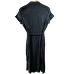 NWT Quince 100% European Linen Button Front Midi Dress in Black Size Small Photo 6
