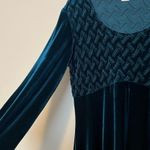 Coldwater Creek Velvet Teal Long Sleeve Dress Photo 1