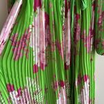 ASOS  Design Wrap Maxi Dress Balloon Sleeves with Green Florals, Green/Pink, 6 Photo 13