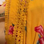Guess Yellow Wrap Cropped Blouse Photo 7