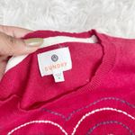 Sundry ‎ Embroidered Heart Red Pullover Sweater Wool Cashmere Blend Size 0 XS Photo 1
