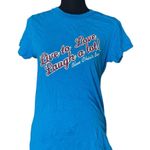 "Live to Laugh a Lot" Graphic Tee – 100% Cotton Blue Size M Photo 0