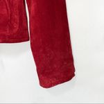 Live a Little 100% Leather Red Suede Jacket Photo 4