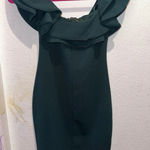 Mind Code ‎ Women Off the Shoulder Green Ruffled Mini Dress Size S Photo 3