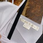 Cooper and Ella  Gray Cold Shoulder Strappy Keyhole Leslie Blouse Womens Size Small Photo 3