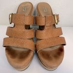 UGG  Hedy Embossed Leather Espadrille Wedge Sandals 7.5 VGUC Photo 0