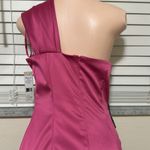 Eliza J  NWT Beaded Hot Pink One Shoulder Satin Cocktail Dress size 8 sequined Photo 8