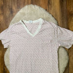 French Dressing T Shirt Cotton Pajamas Flag Print XS/S Short Sleeve‎ Pocket White Photo 2