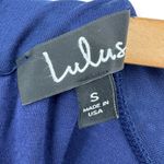 Lulus | Small | Midnight In Paris Navy Blue Long Sleeve Mock Neck Bodycon Dress Photo 8