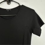 Theory  Edilina Purposeful Black Wool Blend Short Sleeve Mini Dress Size … Photo 9