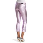 NWT RtA Kiki 100% Lambskin Leather Flare Cropped Pants In Purple Haze $1195 Size 25 Photo 1