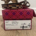 Tory Burch NEW   Lola Woven Slingback PATENT Sandal Size 7.5 NAVY Beige Jute Photo 3