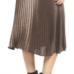 Leith  pleated midi skirt with golden reflections - size‎ small Photo 0